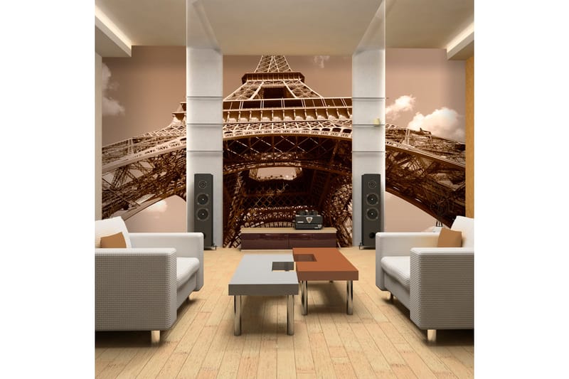 Fototapet Eiffeltornet Sepia 400x309 - Artgeist sp. z o. o. - Inredning - Väggdekor - Tapet & tapettillbehör - Fototapet