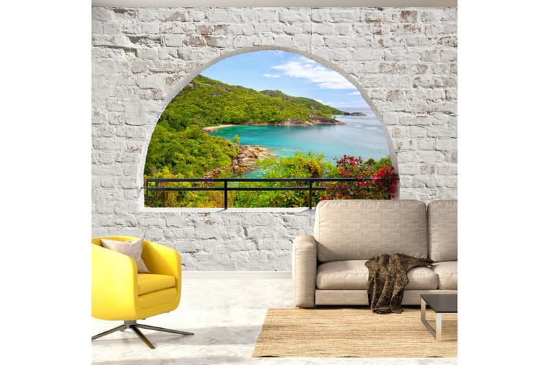 Fototapet Emerald Island 350x245 - Artgeist sp. z o. o. - Inredning - Väggdekor - Tapet & tapettillbehör - Fototapet