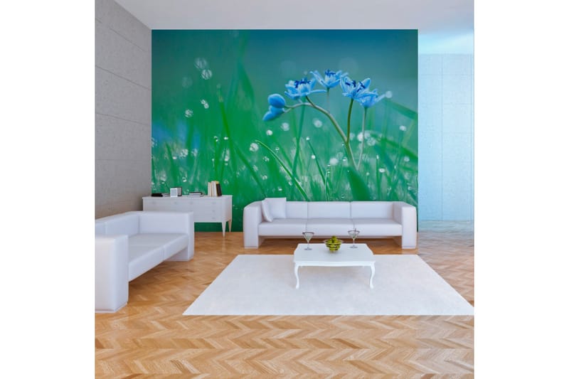 Fototapet En Äng I Gryningen 250x193 - Artgeist sp. z o. o. - Inredning - Väggdekor - Tapet & tapettillbehör - Fototapet