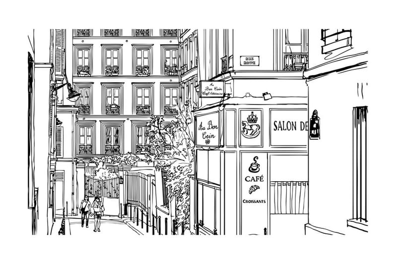 Fototapet En Promenad Genom Paris Gator 450x270 - Artgeist sp. z o. o. - Inredning - Väggdekor - Tapet & tapettillbehör - Fototapet