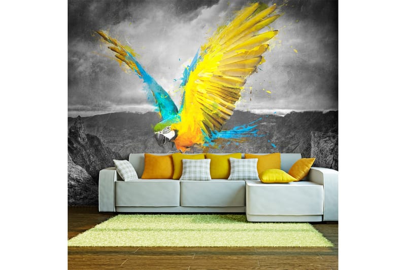 Fototapet Exotic Parrot 450x270 - Artgeist sp. z o. o. - Inredning - Väggdekor - Tapet & tapettillbehör - Fototapet