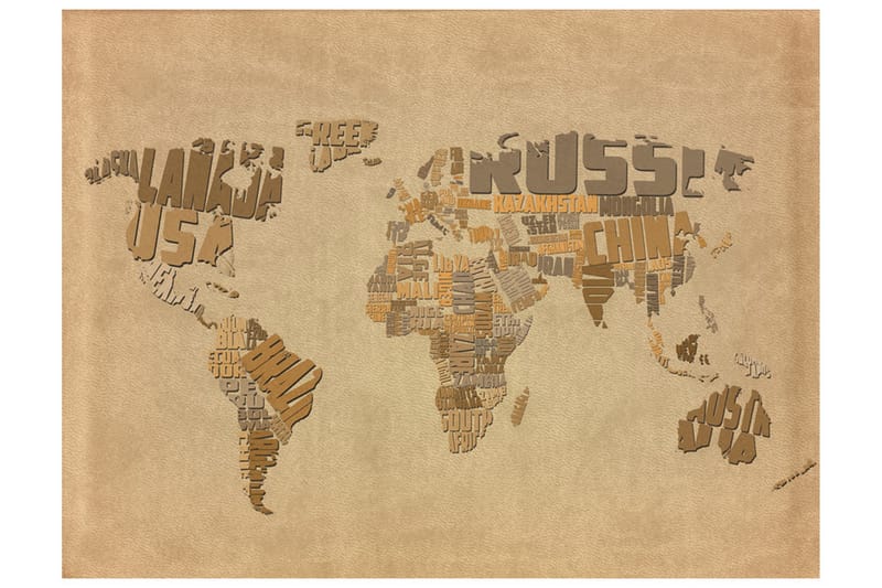 Fototapet Explorers Map Of The World 200x154 - Artgeist sp. z o. o. - Inredning - Väggdekor - Tapet & tapettillbehör - Fototapet