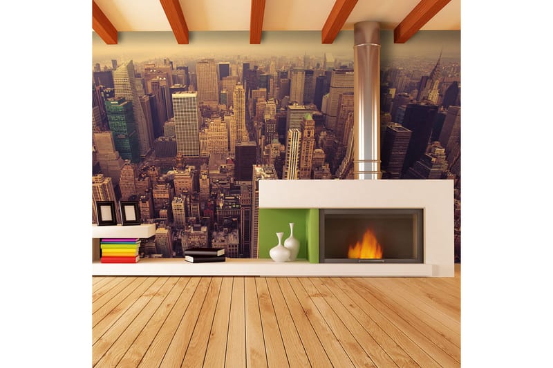 Fototapet Fågeln Beskådar Manhattan New York 450x270 - Artgeist sp. z o. o. - Inredning - Väggdekor - Tapet & tapettillbehör - Fototapet
