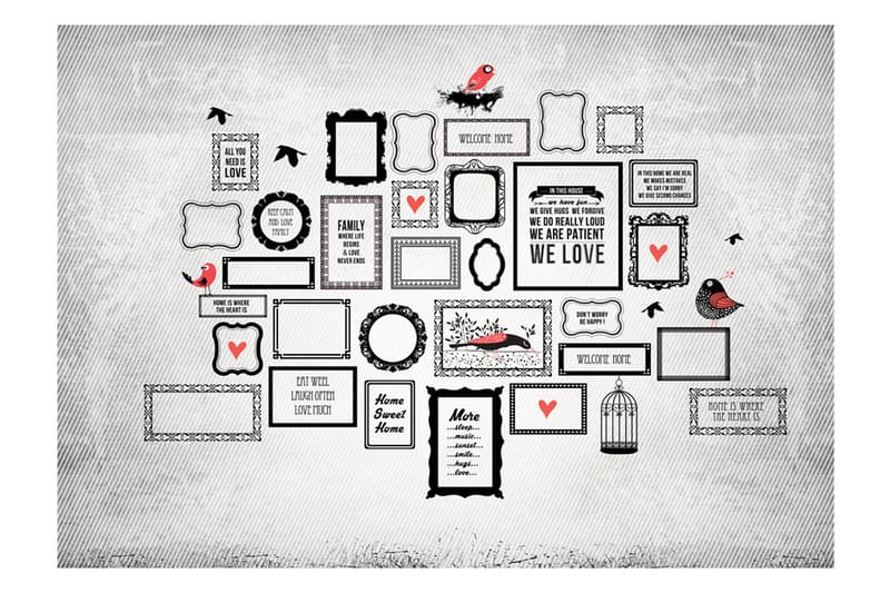 Fototapet Family Motto 300x210 - Artgeist sp. z o. o. - Inredning - Väggdekor - Tapet & tapettillbehör - Fototapet