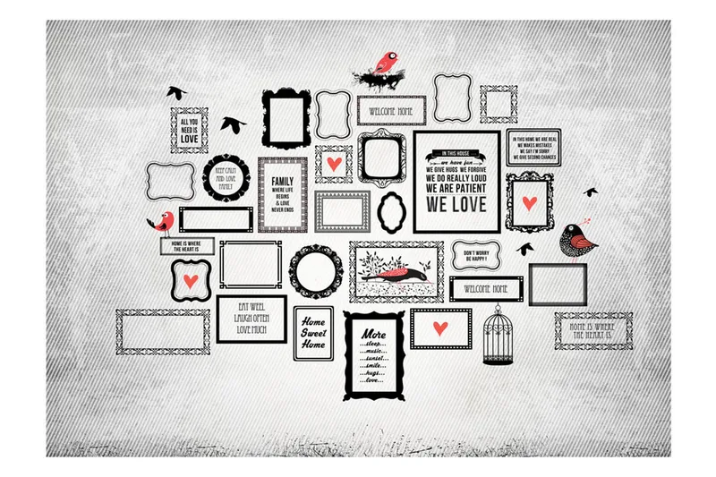 Fototapet Family Motto 400x280 - Artgeist sp. z o. o. - Inredning - Väggdekor - Tapet & tapettillbehör - Fototapet