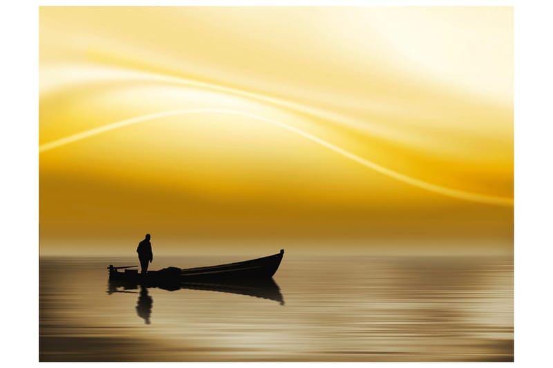 Fototapet Fishing At Sunset 250x193 - Artgeist sp. z o. o. - Inredning - Väggdekor - Tapet & tapettillbehör - Fototapet