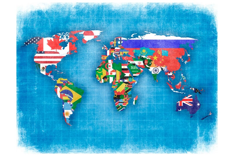 Fototapet Flags Of Countries 350x270 - Artgeist sp. z o. o. - Inredning - Väggdekor - Tapet & tapettillbehör - Fototapet