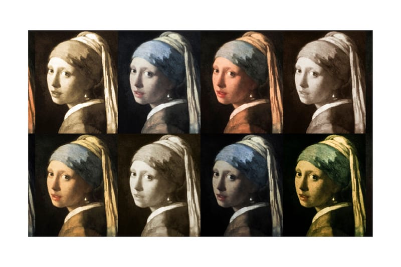 Fototapet Flicka Med Pärlörhänge Pop Art 450x270 - Artgeist sp. z o. o. - Inredning - Väggdekor - Tapet & tapettillbehör - Fototapet