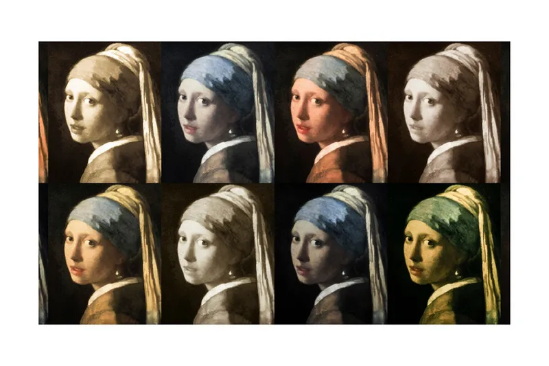 Fototapet Flicka Med Pärlörhänge Pop Art 450x270 - Artgeist sp. z o. o. - Inredning - Väggdekor - Tapet & tapettillbehör - Fototapet