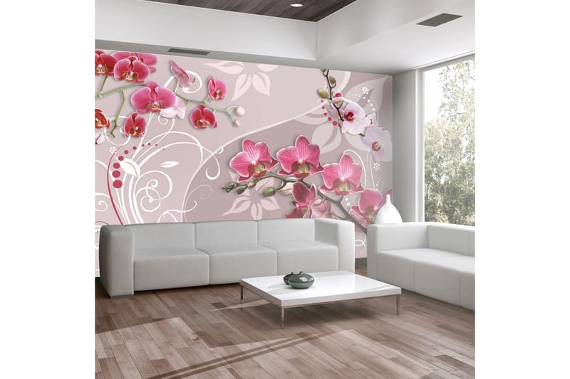 Fototapet Flight Of Pink Orchids 300x210, Artgeist sp. z o. o.