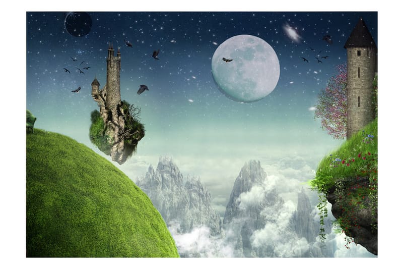 Fototapet Flight Over The Mountains 400x280 - Artgeist sp. z o. o. - Inredning - Väggdekor - Tapet & tapettillbehör - Fototapet