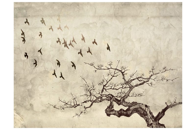 Fototapet Flock Of Birds 400x309 - Artgeist sp. z o. o. - Inredning - Väggdekor - Tapet & tapettillbehör - Fototapet