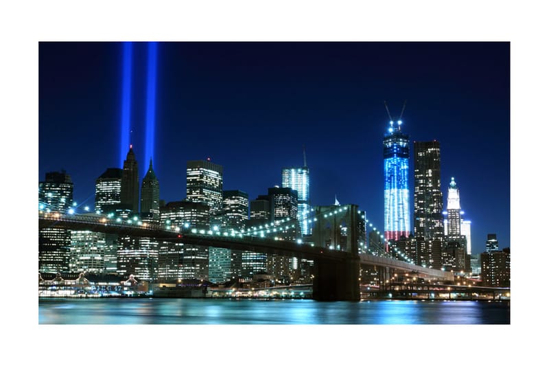 Fototapet Floodlights Over NYC 450x270 - Artgeist sp. z o. o. - Inredning - Väggdekor - Tapet & tapettillbehör - Fototapet