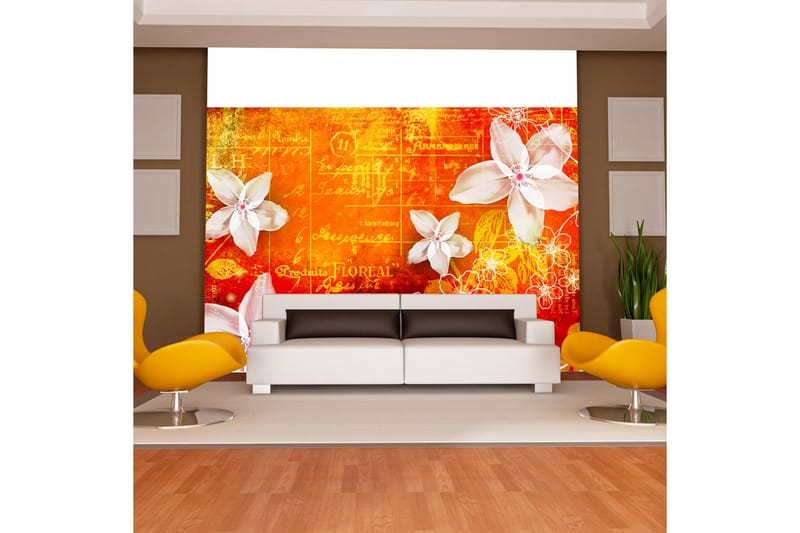 Fototapet Floral Notes II 350x245 - Artgeist sp. z o. o. - Inredning - Väggdekor - Tapet & tapettillbehör - Fototapet