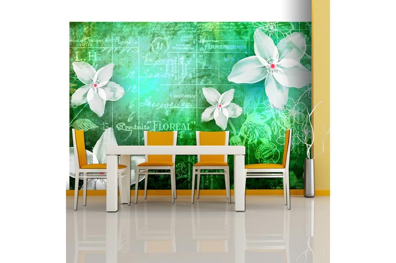 Fototapet Floral Notes III 350x245 - Artgeist sp. z o. o. - Inredning - Väggdekor - Tapet & tapettillbehör - Fototapet