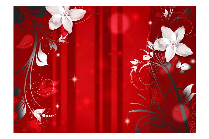 Fototapet Flowering Scarlet 150x105 - Artgeist sp. z o. o. - Inredning - Väggdekor - Tapet & tapettillbehör - Fototapet