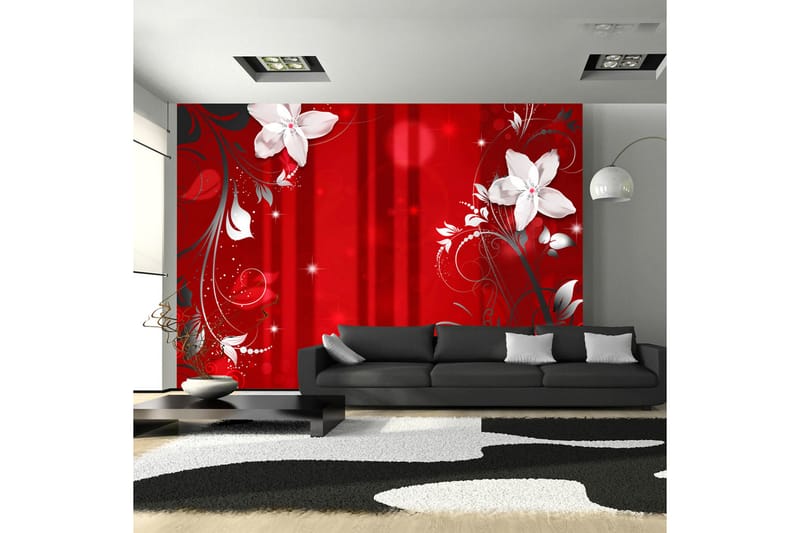 Fototapet Flowering Scarlet 400x280 - Artgeist sp. z o. o. - Inredning - Väggdekor - Tapet & tapettillbehör - Fototapet