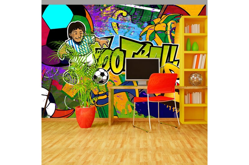 Fototapet Football Cup 100x70 - Artgeist sp. z o. o. - Inredning - Väggdekor - Tapet & tapettillbehör - Fototapet