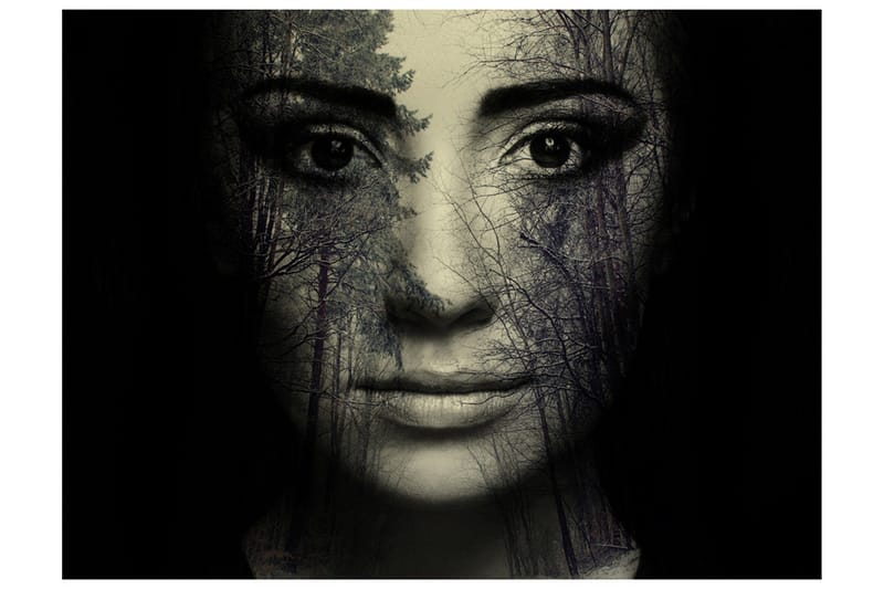 Fototapet Forest Mask 200x154 - Artgeist sp. z o. o. - Inredning - Väggdekor - Tapet & tapettillbehör - Fototapet