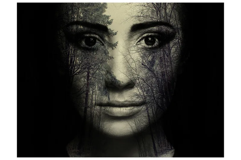 Fototapet Forest Mask 250x193 - Artgeist sp. z o. o. - Inredning - Väggdekor - Tapet & tapettillbehör - Fototapet