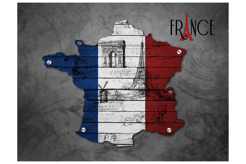 Fototapet France Symbols 200x154 - Artgeist sp. z o. o. - Inredning - Väggdekor - Tapet & tapettillbehör - Fototapet