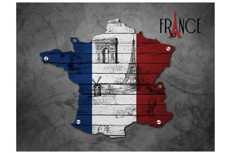 Fototapet France Symbols 400x309 - Artgeist sp. z o. o. - Inredning - Väggdekor - Tapet & tapettillbehör - Fototapet