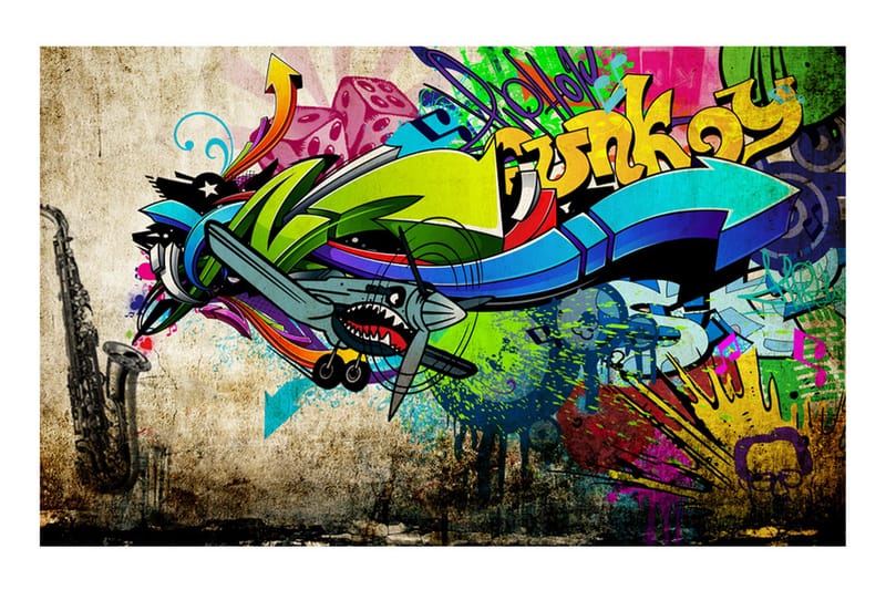 Fototapet Funky Graffiti 300x210, Artgeist sp. z o. o.