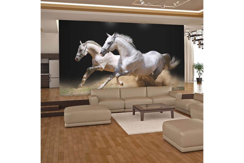 Fototapet Galopperande Hästar På Sanden 300x231 - Artgeist sp. z o. o. - Inredning - Väggdekor - Tapet & tapettillbehör - Fototapet