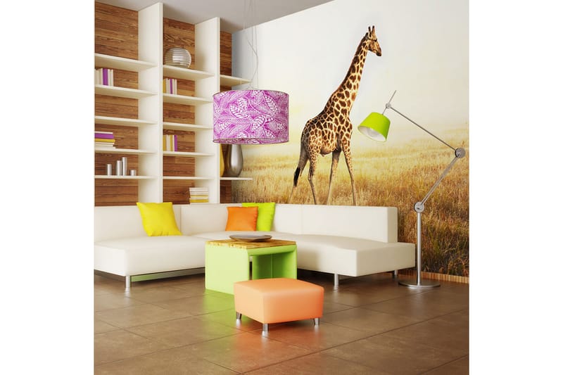 Fototapet Giraff Gå 250x193 - Artgeist sp. z o. o. - Inredning - Väggdekor - Tapet & tapettillbehör - Fototapet