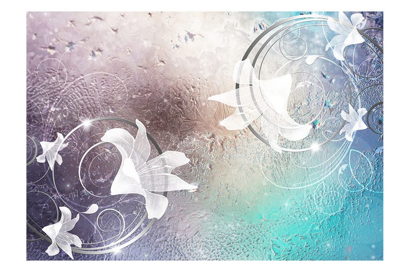 Fototapet Glass Flowers 350x245 - Artgeist sp. z o. o. - Inredning - Väggdekor - Tapet & tapettillbehör - Fototapet