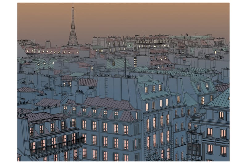 Fototapet God Kväll Paris! 300x231 - Artgeist sp. z o. o. - Inredning - Väggdekor - Tapet & tapettillbehör - Fototapet