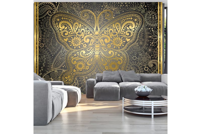Fototapet Golden Butterfly 300x210, Artgeist sp. z o. o.