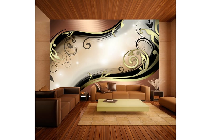 Fototapet Golden Glow 300x210 - Artgeist sp. z o. o. - Inredning - Väggdekor - Tapet & tapettillbehör - Fototapet