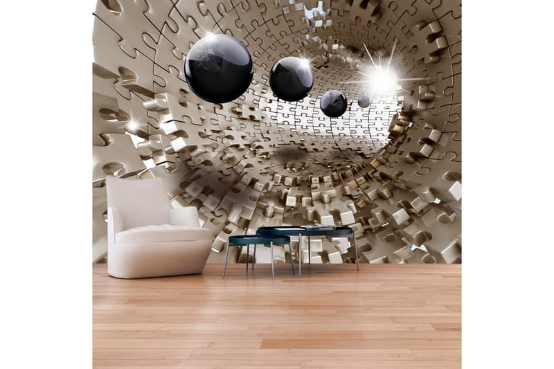 Fototapet Golden Jigsaw 300x210, Artgeist sp. z o. o.