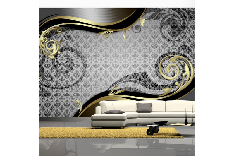 Fototapet Golden Snail 100x70 - Artgeist sp. z o. o. - Inredning - Väggdekor - Tapet & tapettillbehör - Fototapet