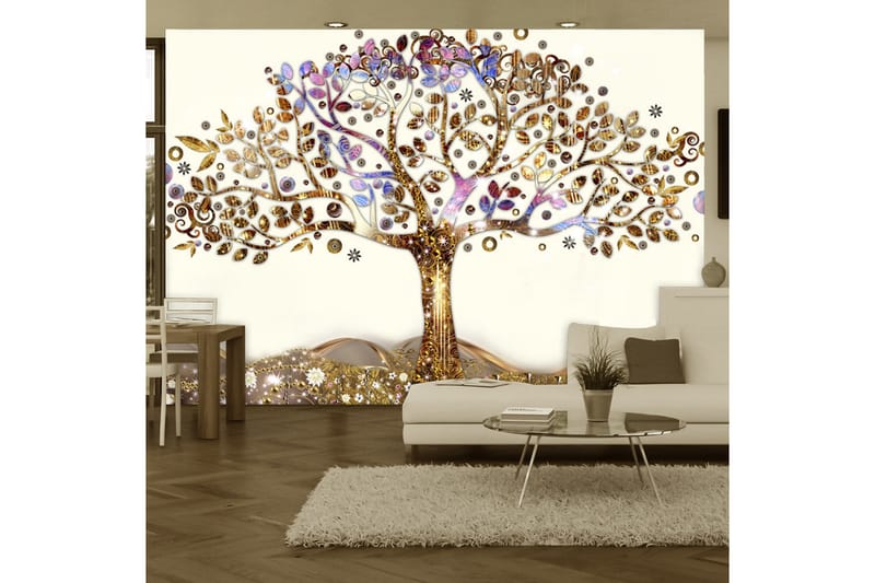 Fototapet Golden Tree 400x280 - Artgeist sp. z o. o. - Inredning - Väggdekor - Tapet & tapettillbehör - Fototapet