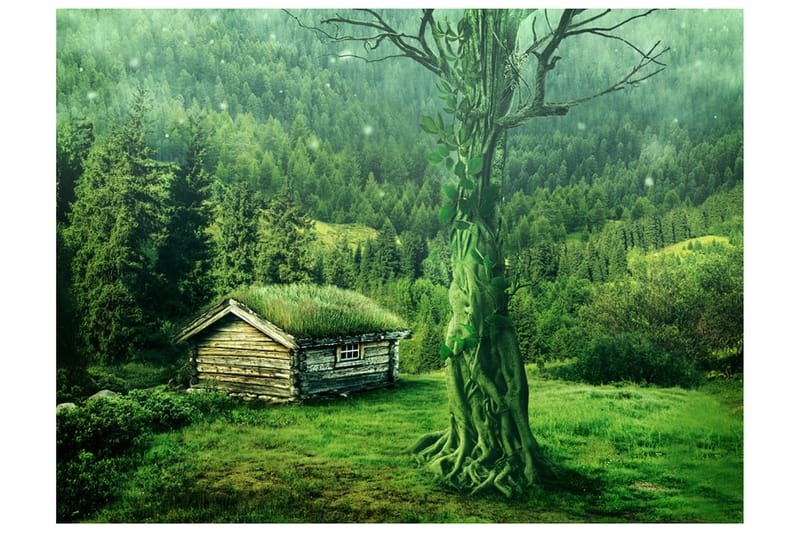 Fototapet Grön Avskildhet 250x193 - Artgeist sp. z o. o. - Inredning - Väggdekor - Tapet & tapettillbehör - Fototapet