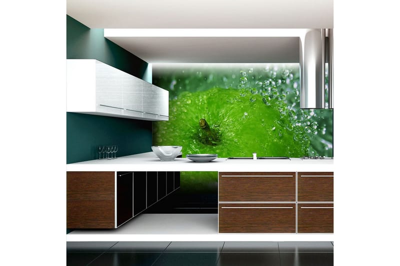 Fototapet Grönt Äpple 350x270 - Artgeist sp. z o. o. - Inredning - Väggdekor - Tapet & tapettillbehör - Fototapet