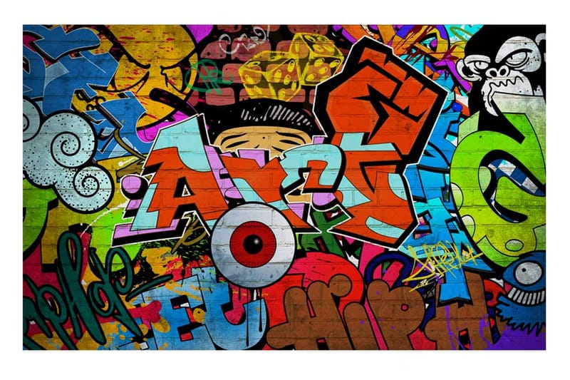 Fototapet Graffiti Art 400x280 - Artgeist sp. z o. o. - Inredning - Väggdekor - Tapet & tapettillbehör - Fototapet