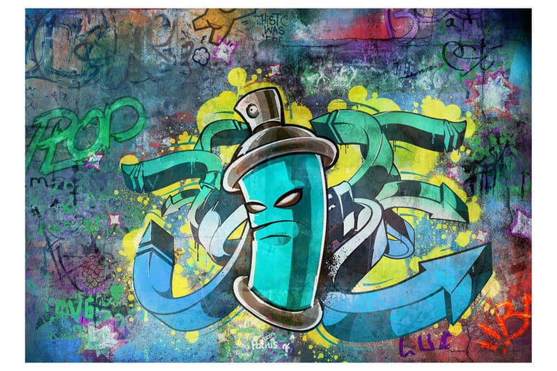 Fototapet Graffiti Maker 150x105 - Artgeist sp. z o. o. - Inredning - Väggdekor - Tapet & tapettillbehör - Fototapet