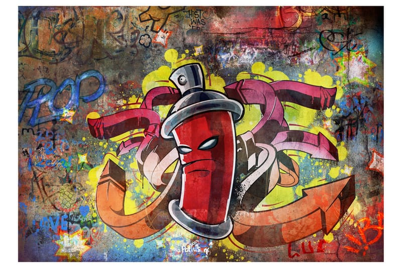 Fototapet Graffiti Monster 350x245 - Artgeist sp. z o. o. - Inredning - Väggdekor - Tapet & tapettillbehör - Fototapet