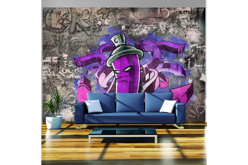 Fototapet Graffiti Spray Can 300x210 - Artgeist sp. z o. o. - Inredning - Väggdekor - Tapet & tapettillbehör - Fototapet