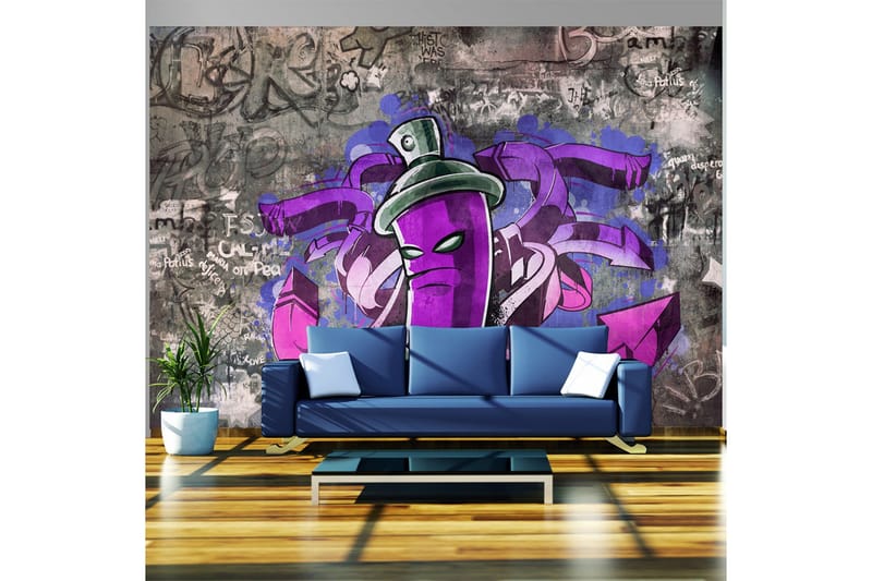 Fototapet Graffiti Spray Can 350x245 - Artgeist sp. z o. o. - Inredning - Väggdekor - Tapet & tapettillbehör - Fototapet
