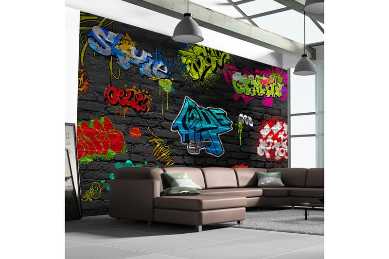 Fototapet Graffiti Wall 350x245 - Artgeist sp. z o. o. - Inredning - Väggdekor - Tapet & tapettillbehör - Fototapet
