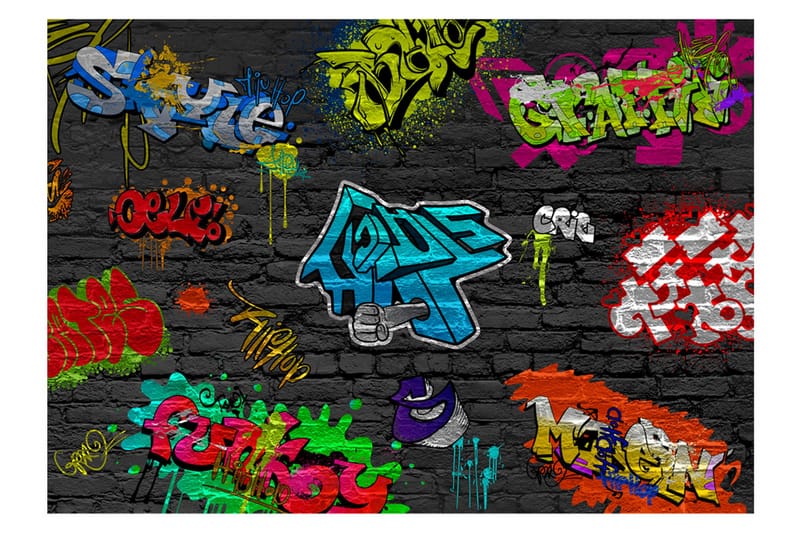 Fototapet Graffiti Wall 400x280 - Artgeist sp. z o. o. - Inredning - Väggdekor - Tapet & tapettillbehör - Fototapet