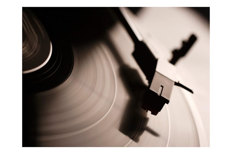 Fototapet Gramophone And Vinyl Record 300x231 - Artgeist sp. z o. o. - Inredning - Väggdekor - Tapet & tapettillbehör - Fototapet