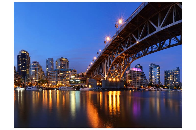 Fototapet Granville Bridge Vancouver Canada 200x154 - Artgeist sp. z o. o. - Inredning - Väggdekor - Tapet & tapettillbehör - Fototapet