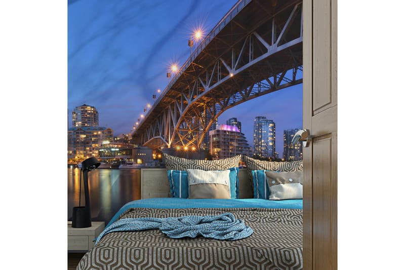 Fototapet Granville Bridge Vancouver Canada 250x193 - Artgeist sp. z o. o. - Inredning - Väggdekor - Tapet & tapettillbehör - Fototapet