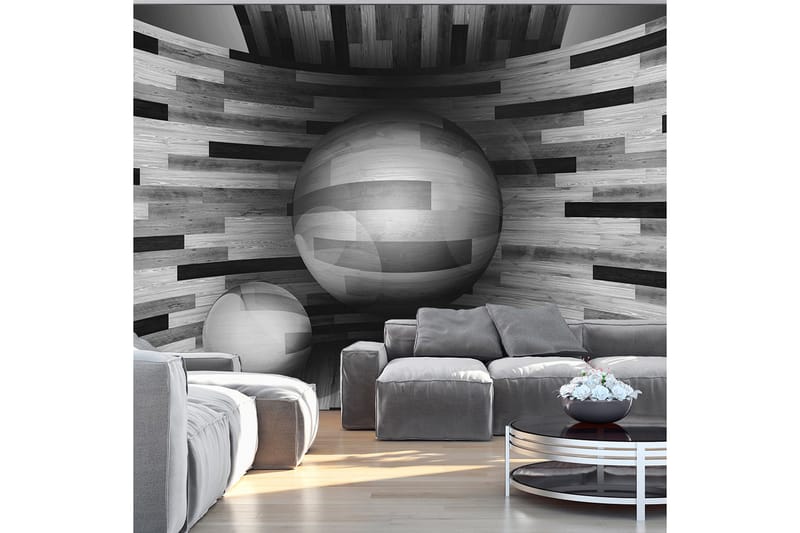 Fototapet Gray Sphere 350x245 - Artgeist sp. z o. o. - Inredning - Väggdekor - Tapet & tapettillbehör - Fototapet