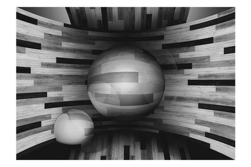 Fototapet Gray Sphere 350x245 - Artgeist sp. z o. o. - Inredning - Väggdekor - Tapet & tapettillbehör - Fototapet